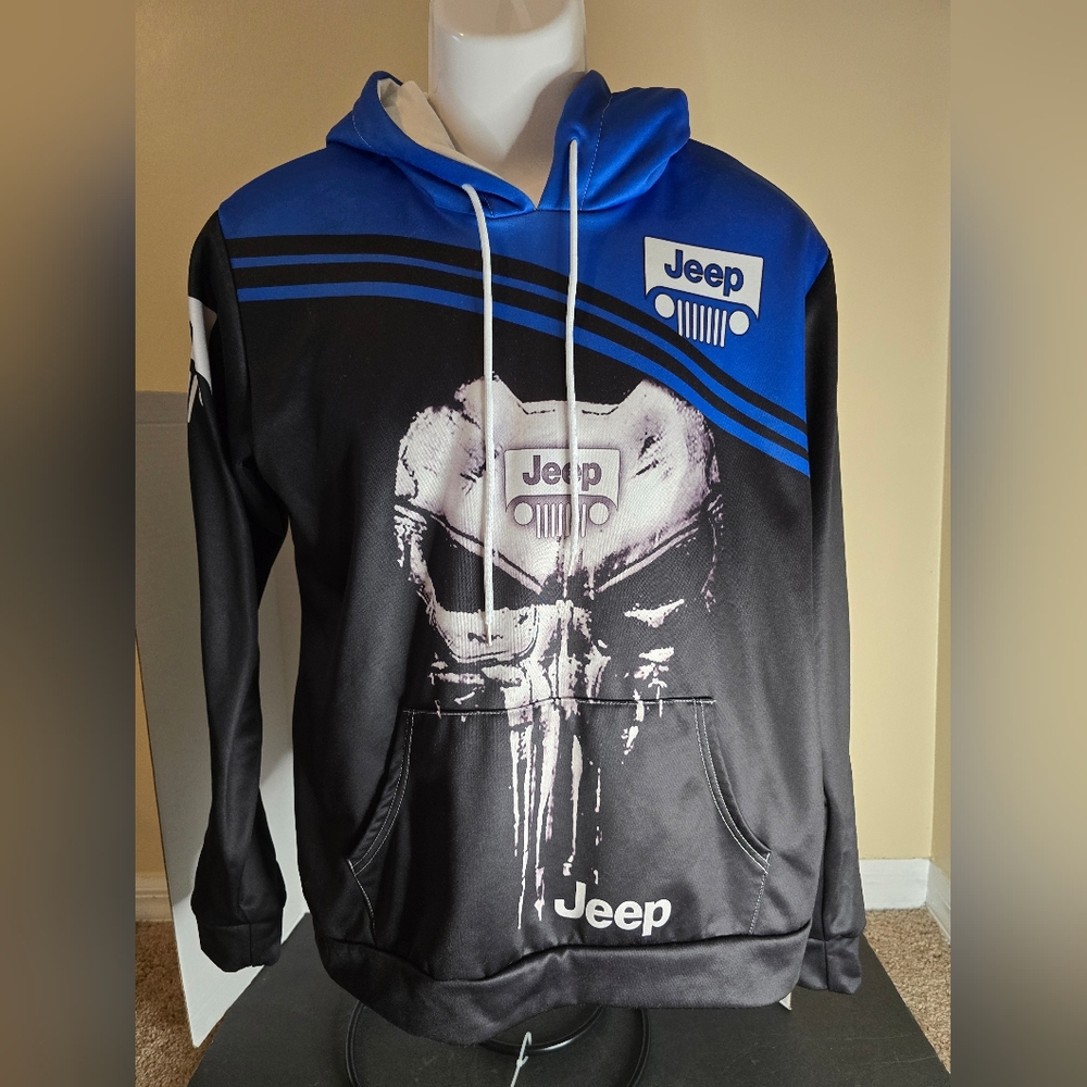 Jeep Punisher Hoodie - Men's Large. **Killer Graphics**